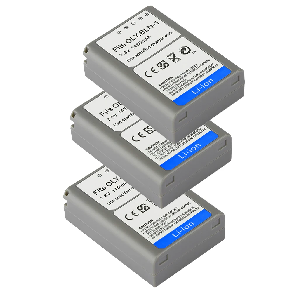 Doscing 3 шт. 1450 мАч BLN-1 PS-BLN1 перезаряжаемые батареи для Olympus батарея E-M5 EM5 OMD OM-D камеры