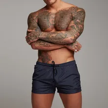 Мужские быстросохнущие эластичные шорты для бега, спортивные шорты, пляжные шорты, спортивные шорты для бега, шорты с карманами