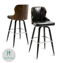 Луи Мода барные стулья Европейский стиль твердая деревянная спинка Ретро вращающаяся Бытовая кафе стойка высокий