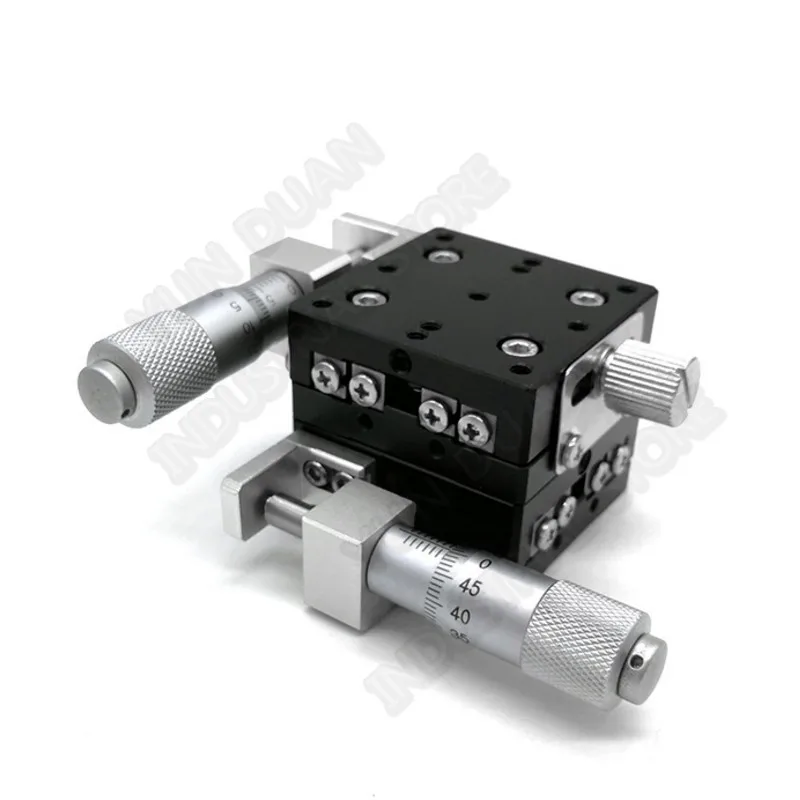 

Micrometer Sliding Table XY Axis 40*40mm Trimming Station Manual Displacement Platform Cross Roller Guide Way Linear Stage