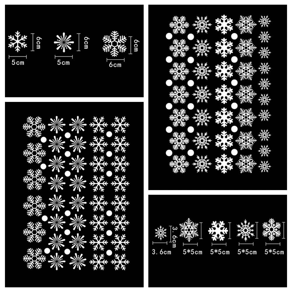 38 шт. Рождественская зимняя Снежинка Наклейка на стену на окно белые Замороженные снежные хлопья виниловая художественная Наклейка на окно наклейка s рождественские подарки