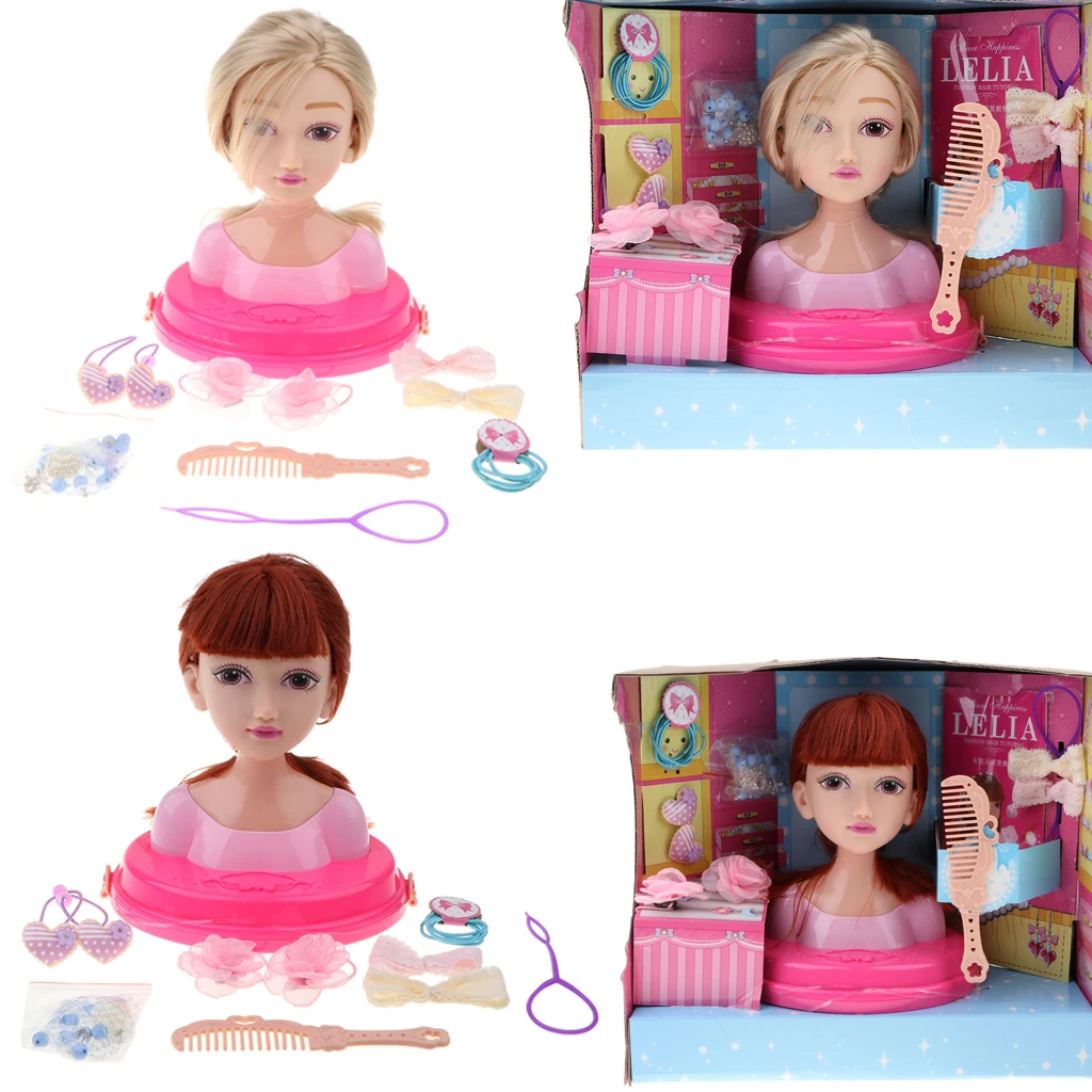Модные кукольные головки для укладки волос, стильные куклы, игровой набор для макияжа, Кукольная голова для детей, игрушка для красоты, подарок для девочки
