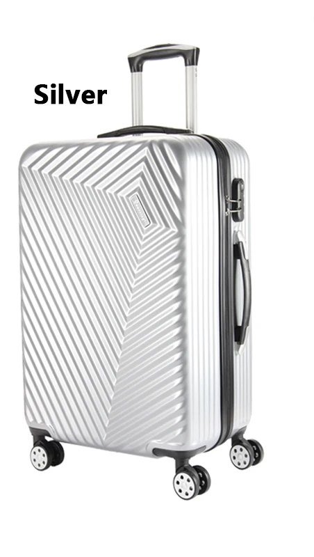 LeTrend Для женщин Корея прокатки Чемодан Spinner пароль тележки чемодан колеса 20 дюймов вести дорожная сумка Для мужчин Trunk - Цвет: silver