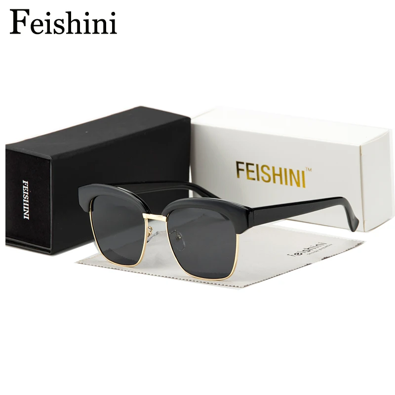 FEISHINI брендовые дизайнерские счетчики Superstar мужские солнцезащитные очки женские Классический магический куб антибликовые оригинальные UV400 Солнцезащитные очки унисекс