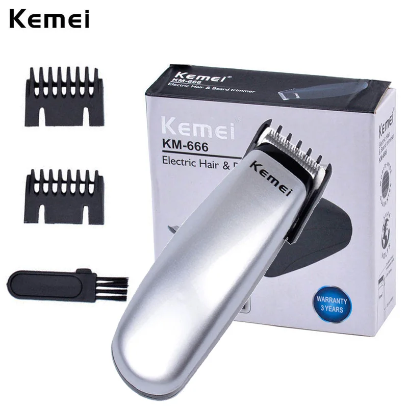 Kemei Portable Battery Operated Hair Clipper Electric Hair Trimmer With