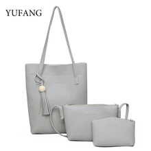 YUFANG Brand Women Messenger Bags Fashion PU Leather Composite Bag Shoulder Tote Change Wallet Zipper Purse Crossbody Bag Female