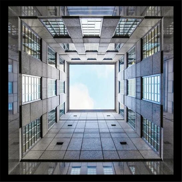 Beibehang Panneau 3d Papier Peint Bâtiment Ciel Plafond