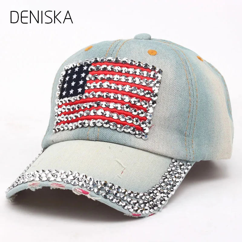 Дениска diamond Бейсбол Кепки Для женщин летние девушки с Snapback Hat Повседневное