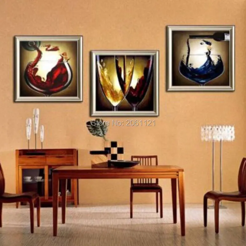 Hand Painted Modern Dining Room Decorative Oil Paintings Champagne Hand Painted Modern Dining Room Decorative Oil Paintings Champagne Gl Wall Canvas Art Wine Life Painting Picture Decor In Calligraphy