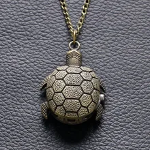 Милые черепашки мини маленький размер Кварцевые женские карманные часы леди девушка ожерелье кулон цепь подарки на день рождения карманные часы для детей