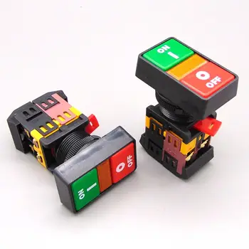 

PPBB-30N Start-stop Double Pushbuttons Switch With LED Lamp(Mounting hole 30mm)(DC 6/12/24/36/48 V AC110/220/380V)