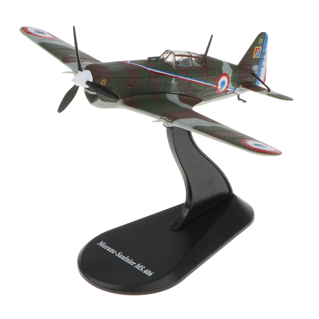 Военный самолёт модель Morane Saulnier MS.406 1/72 сплав литой под давлением военный