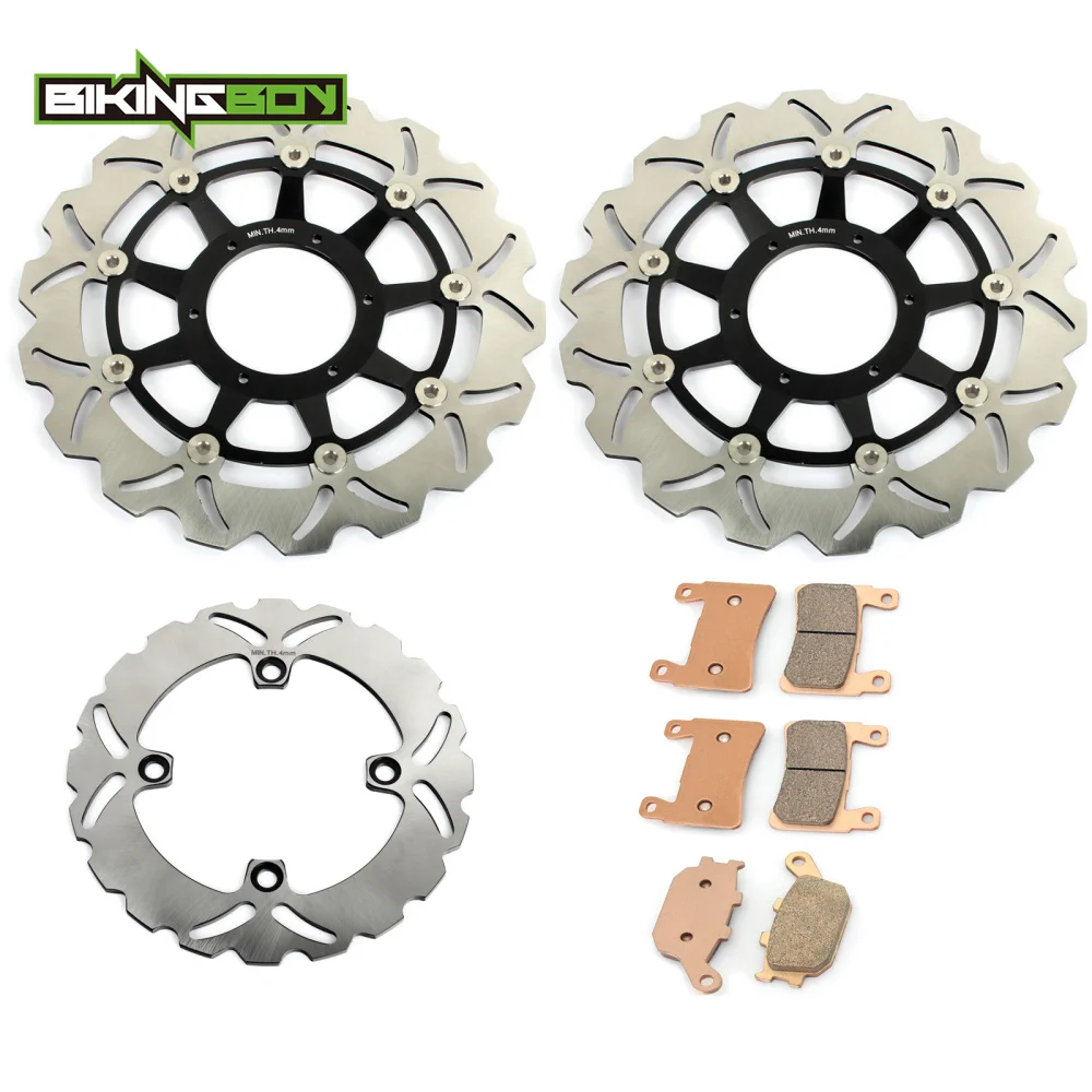 

BIKINGBOY Motorcycle Front Rear Brake Disk Disc Rotor Pad for Honda CBR929RR SC44 CBR954RR SC50 CBR 929 954 RR 2000 2001 2002 03