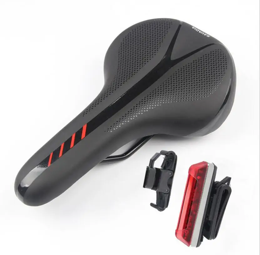 Cushion taillight Велосипедное седло с хвостом светильник расширить MTB дорожный велосипед седло подушки велосипедные аксессуары удобные сиденья запасных Запчасти для велосипедов - Цвет: Cushion taillight