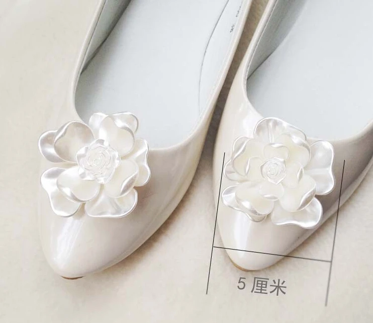 2 шт./партия моды Nanyang shell ручной темперамент цветы белый жемчуг блеск Съемный зажим для обуви