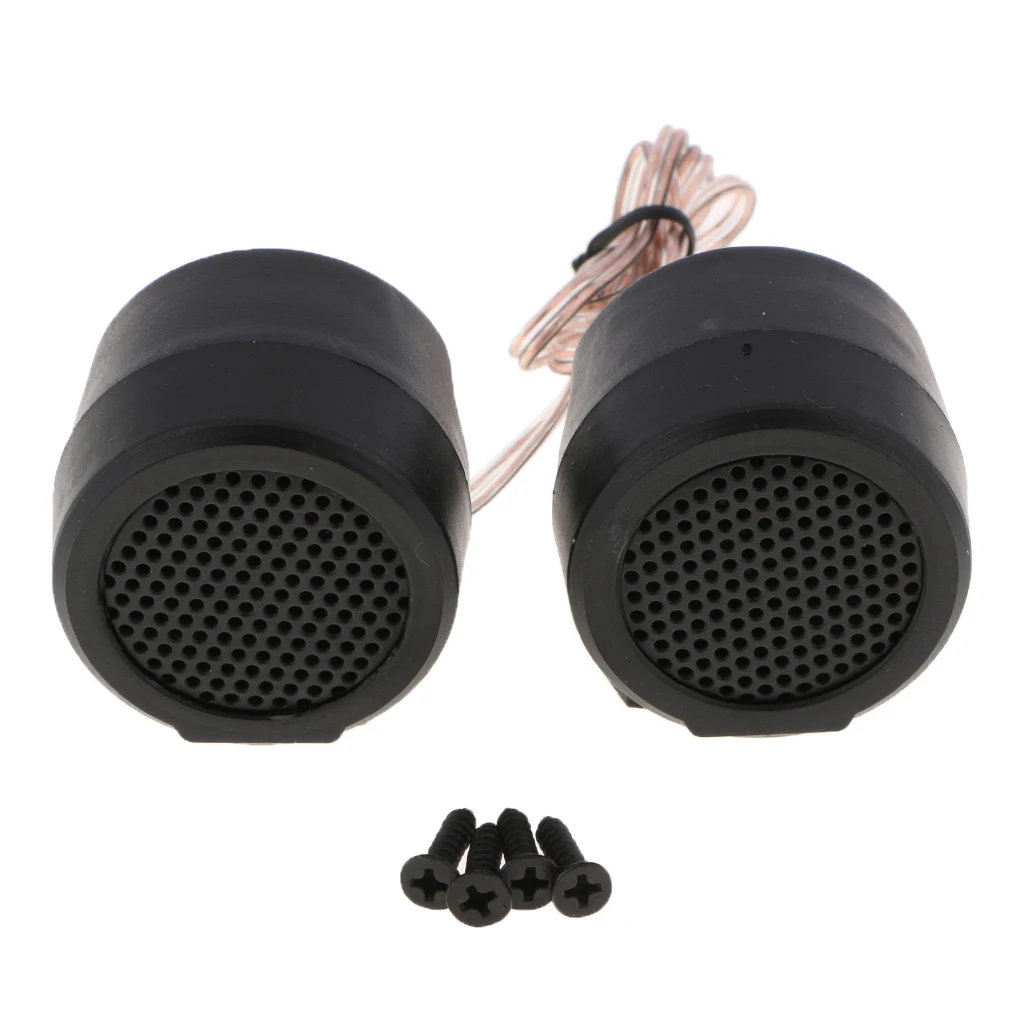 

2 Pieces Component Tweeters Audio Silk Dome -Flush or Surface Mount for Car