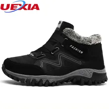 

UEXIA High Quality Snow Boots Men Footwear Ankle Winter Boots Fur Anti-Skidding Winter Shoes Men Russian Casual Moccasin Rubber