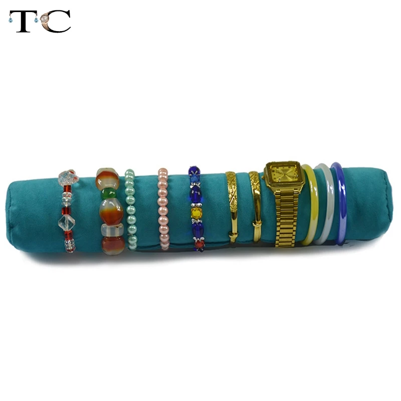 5 Color 32cm Jewelry Roll Bag Jewelry Organizer Bracelets Display Watch Holder Jewellery Storage Tube Wholesale