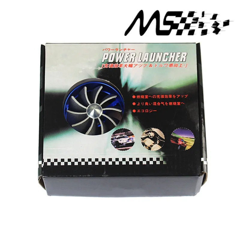 

Turbo Air Intake Turbine Gas Fuel Saver Fan Turbo Supercharger Universal Turbine Turbo Air Intake Blue