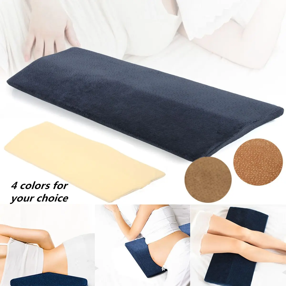 

Lumbar Pillow Pregnant Women Slow Rebound Memory Cotton Bed Sleeping Waist Back Support Cushion Pain Relief Cervical Protect