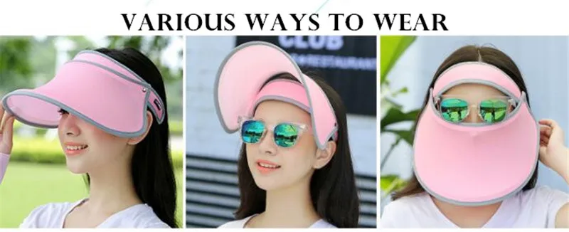 300 P Для женщин Солнца шляпа с широкими полями УФ Женский солнцезащитный крем оттенок шляпа высокие эластичные летние Пустой Топ козырек