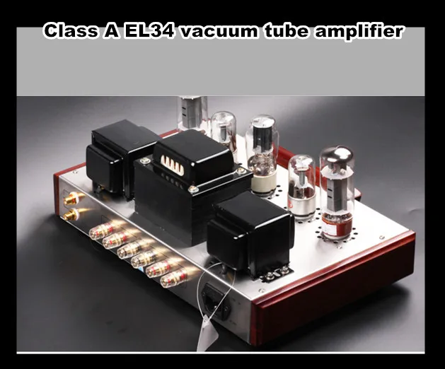 Himing Rivals класс A EL34 вакуумный ламповый усилитель деревянная версия счетчика односторонний ручной работы 2*8 Вт 110 В~ 220 В усилитель клапана
