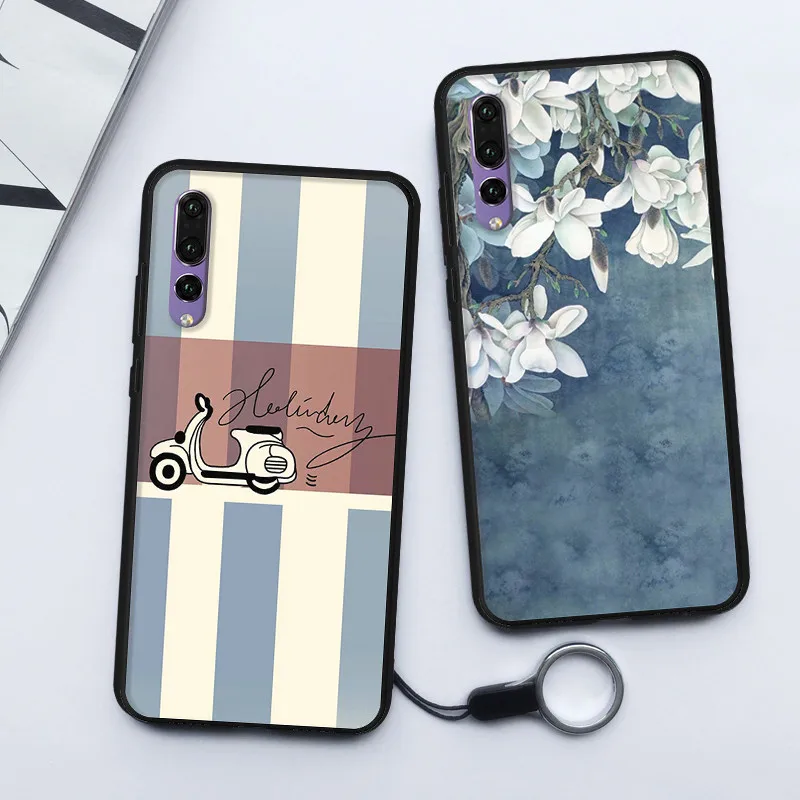 Для huawei P20 чехол 3D Рельеф Живопись Чехлы для Pro Мягкий силиконовый ТПУ Coque p20
