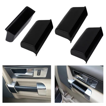 

beler 4Pcs Black Inner Door Armrest Storage Box Holder Fit for Land Rover Discovery 4 2010 2011 2012 2013 2014 2015