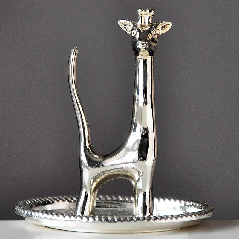 4 Cute Designs Pocket Jewelry Display Rack Creative European Ring Earring Bracelet Necklace Organizer Metal Polishing Curve Rack