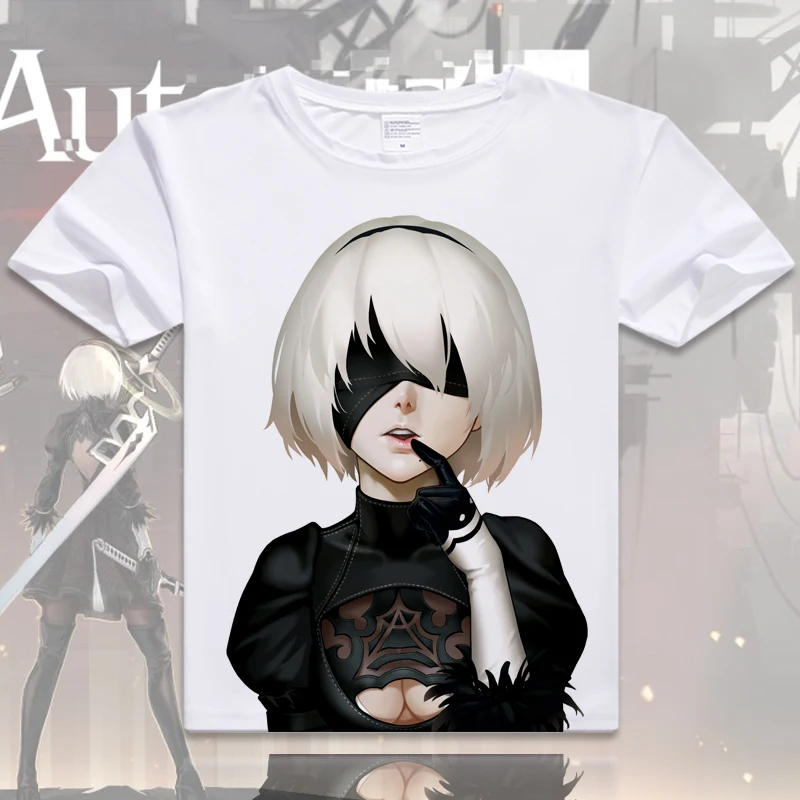 

New Game NieR Automata 2B T-shirt NieR:Automata T Shirt Men Women Tops Tees