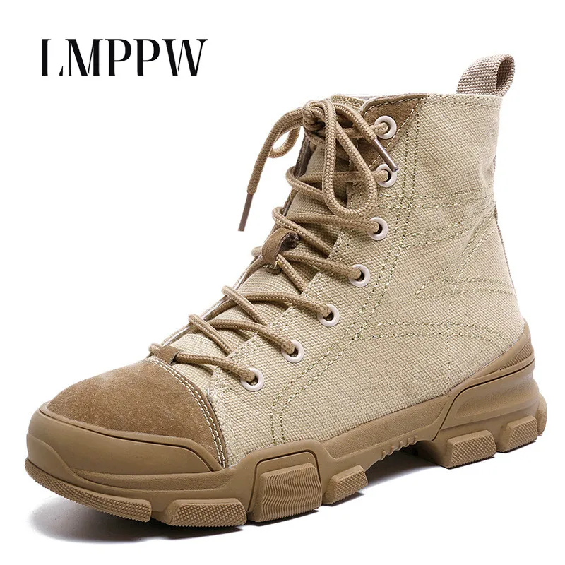 

Hot Martin Boots Woman Canvas Shoes 2018 Female Autumn Canvas Shoes High Top Breathable Women Casual Shoes Lady Footware