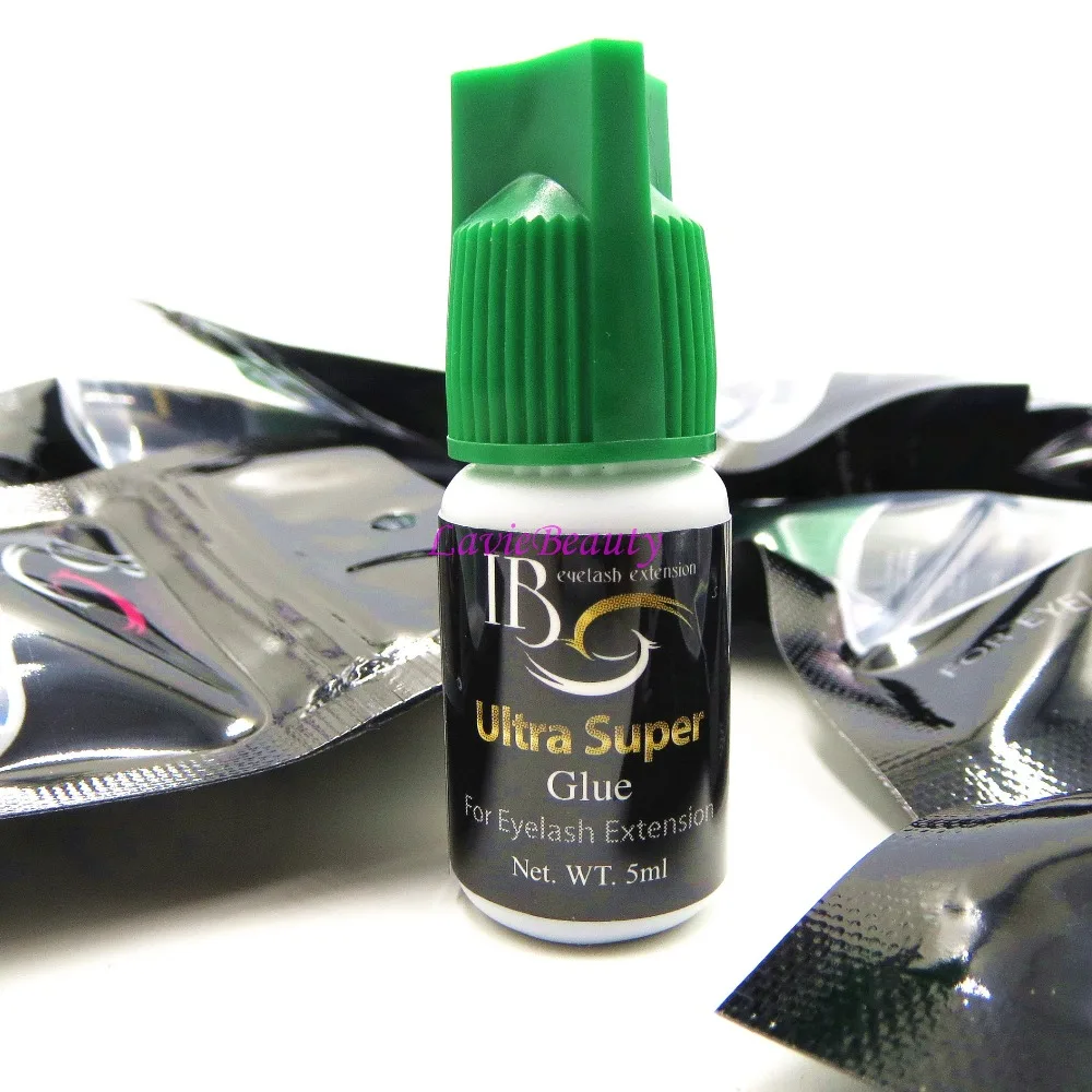 

Free Shipping Private Label 10 bottles/lot IB Ultra super Glue Eyelash Extensions glue Green Cap 5ml Wholesale Order Korea Made