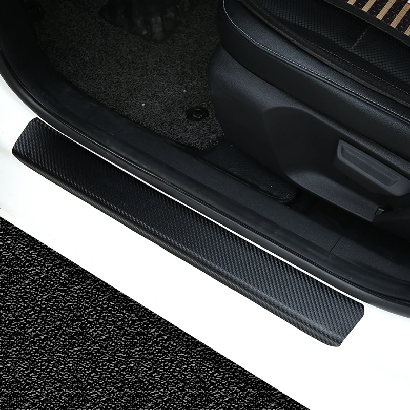  KOUVI Carbon PU Leather scuff plate Door sill sills Guards For Mazda CX-5 CX 5 CX5 2017 2018 car st
