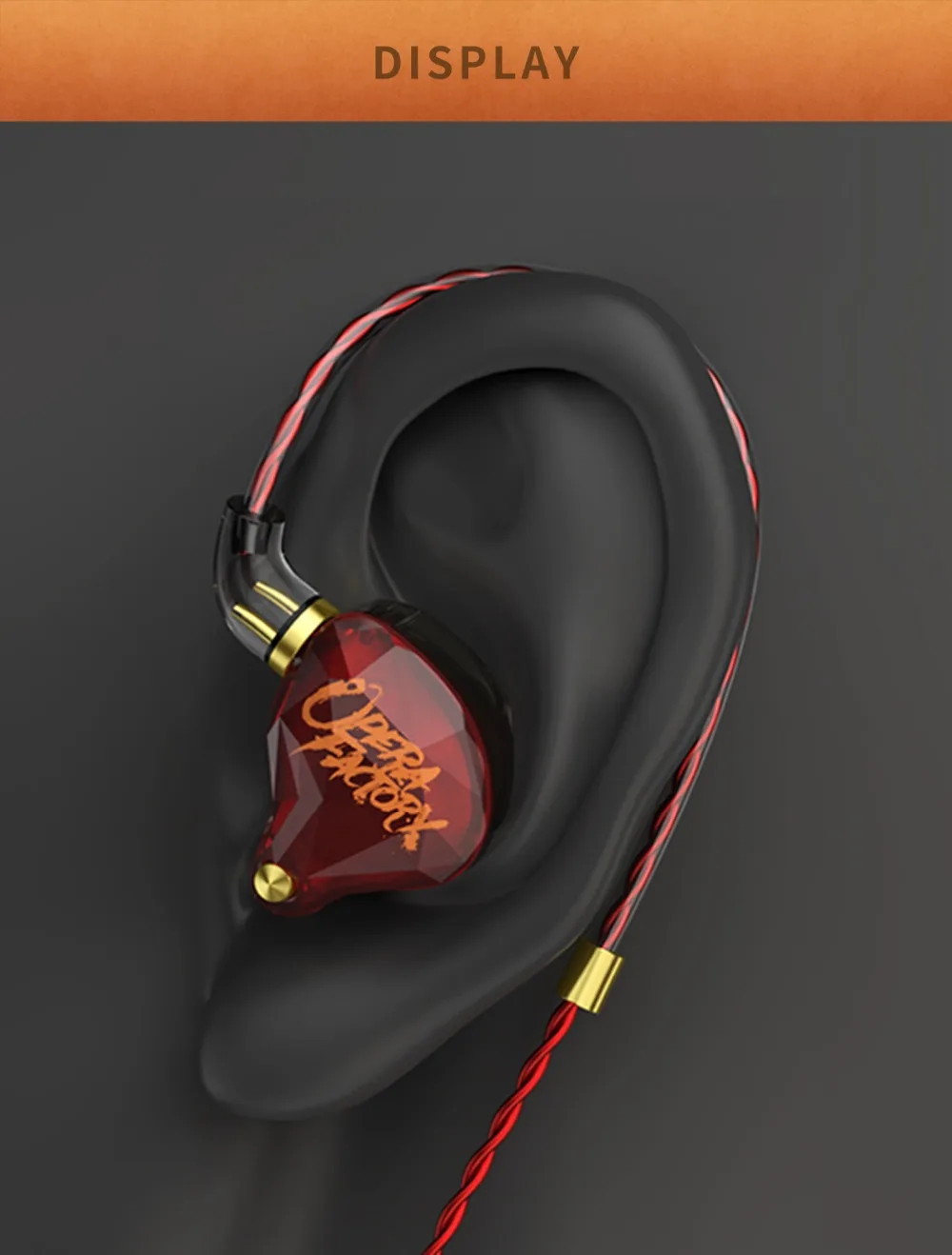 OperaFactory OM1 наушники в ухо Fever HIFI IEM съемный 2-контактный кабель сабвуфер бас спортивная игра пользовательская гарнитура Whizzer