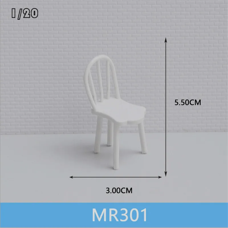 1 шт./лот масштаб 1:20 пластиковый миниатюрный мебель стол и стул для построения поезда Макет железной дороги декорации, аксессуары