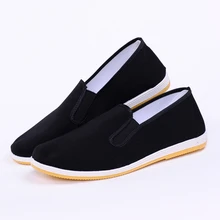 De Calidad superior Negro Zapatos de Algodón Bruce Lee Vintage Chino de Kung Fu zapatos Wing Chun Tai Chi Slipper Martial Art Zapatos Puros Del Algodón