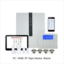 Фокусировка промышленная Проводная сигнализация FC-7640 ABS RJ45 Ethernet умный дом сигнализация TCP/IP GSM охранная сигнализация с наружной цилиндрической камерой