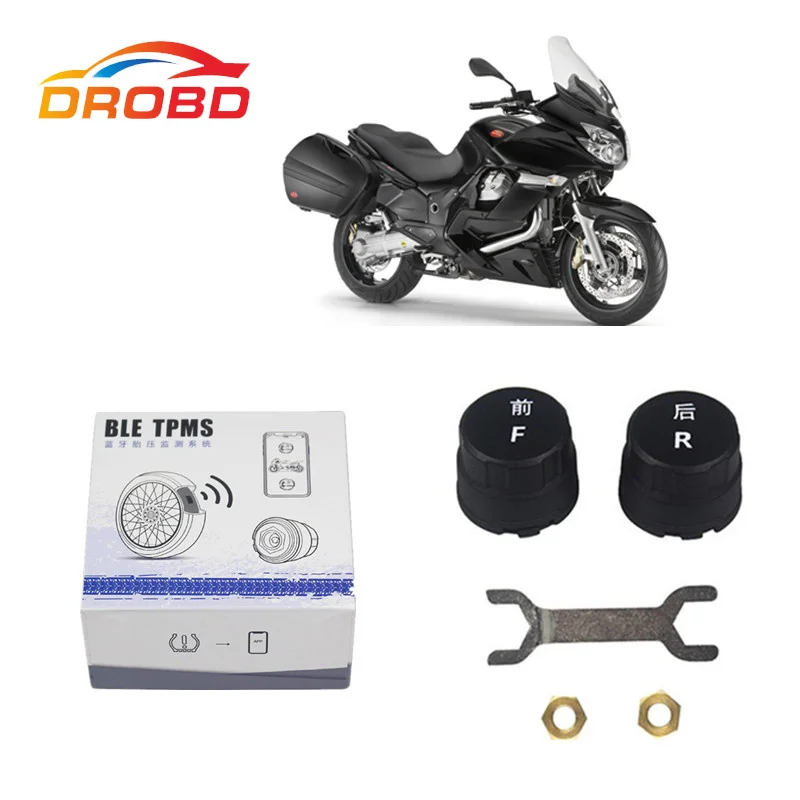 New MOTO TPMS Tire Pressure Monitoring System For Motorcycle Bluetooth 4.0 With 2 External Sensors For IOS / Android motocare