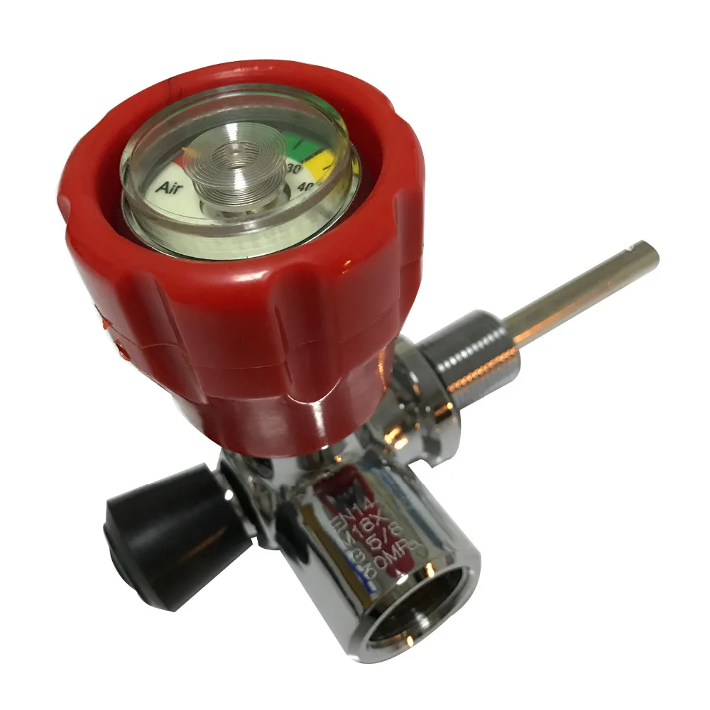 AC911 красный pcp воздушный винтовочный клапан hp 4500psi аксессуары с манометром для ba
