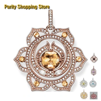 

ThomasPT2595 Pendant - style Fashion Lotus Flower purple Pendant Special price original For Fashion Cute Necklace Diy charms