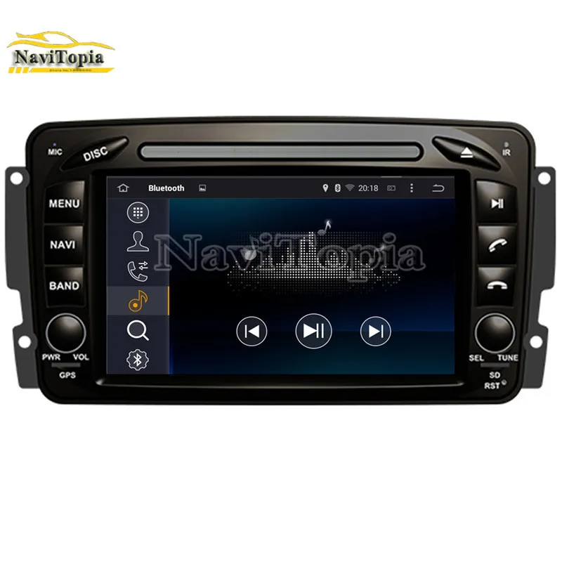 Excellent NAVITOPIA 4G RAM 64G ROM PX6 Six Core Android 9.0 Car DVD for W170/CLK-C209 W209 1998-2005/CLK-C208 W208 1996-2008/W163 6