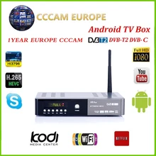 A8 plus DVB S2 DVB-T2-S2 Android Smart TV Box HD Satellite TV Receiver PowerVu Biss key Europa Cccam Wifi Media player iptv