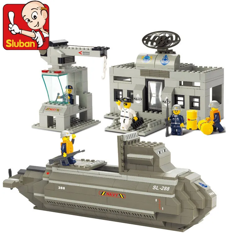 

Sluban model building kits compatible with lego city fleet 769 3D blocks Educational model & building toys hobbies for children