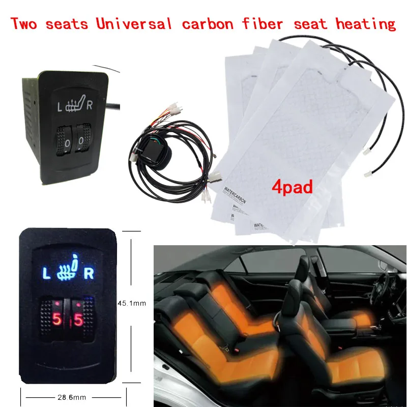 Auto Heated Seat with 3 Levels Temperature Controller Made with Memory Foam 1 Pack Wayrank Graphene Seat Heater Cover 12V 