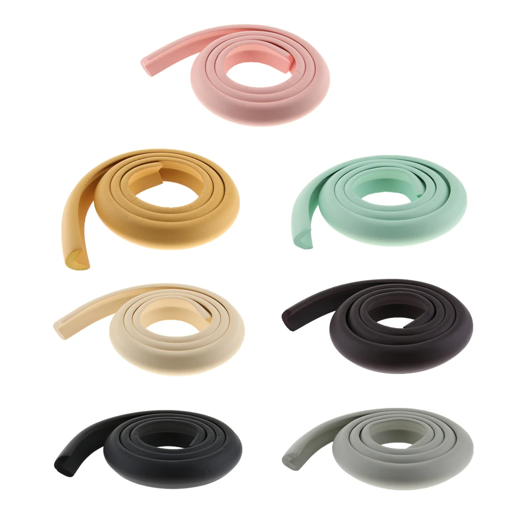 2M L Shape Rubber Strap Table Cupboard Edge Guard Baby Kids Safety Corner Protection Home Decoration