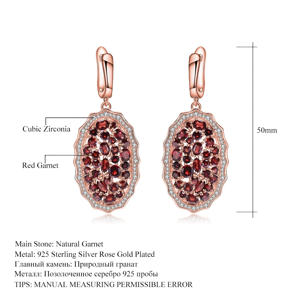 Женские серьги подвески GEM'S BALLET Винтажные из стерлингового серебра 925 пробы с