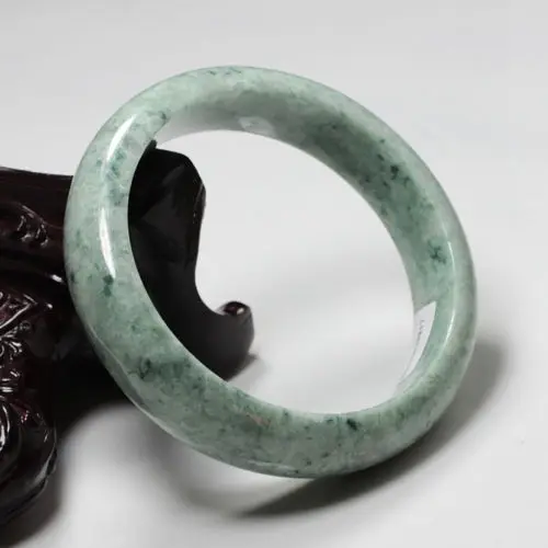 

free shipping 01713 Beautiful Certified Grade "A" Natural Green Jadeite Jade Gems Bangle Bracelet