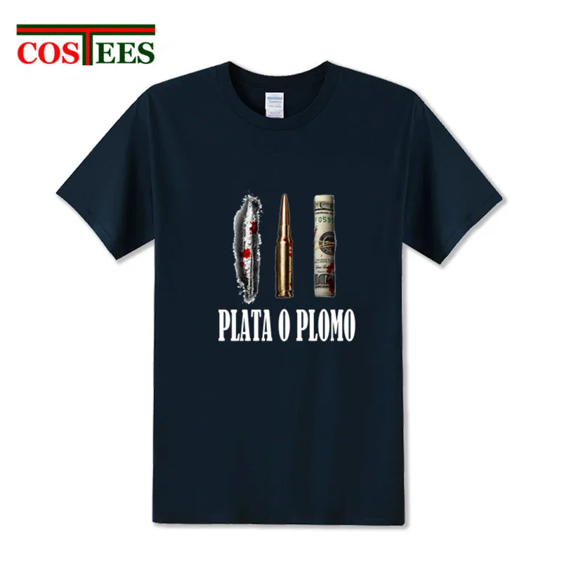 Пародия плата O Plomo Футболка мужская забавная Guardfather Pablo футболка Escobar Серебряная