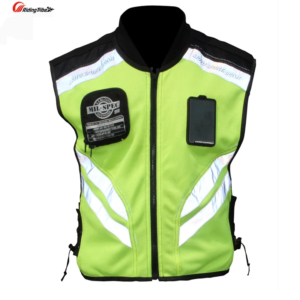 

Riding Tribe Reflective Desgin Waistcoat Clothing Motocross Off-Road Racing Vest Motorcycle Touring Night Riding Jacket