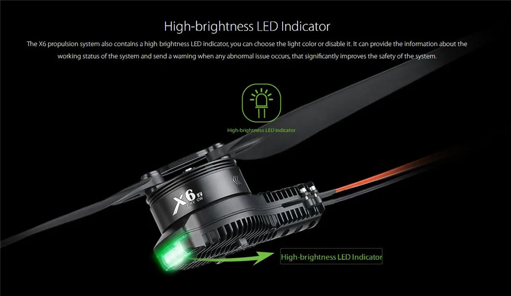 4PCS  Original Hobbywing X6 Power System Motor, high-brightness led indicator the x6 propulsion system